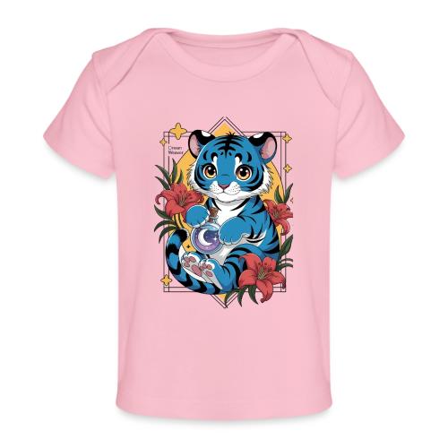 Mystic Blue Tiger Anime Potion Design – Cute tiger - Baby Organic T-Shirt