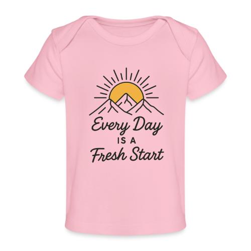 Inspirational Mountain Sunrise Motif - Baby Organic T-Shirt