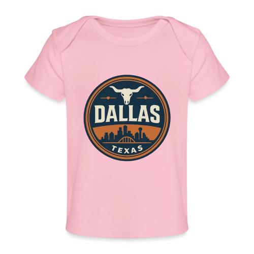 Vintage Dallas Texas Western Skyline Retro Cowboy - Baby Organic T-Shirt