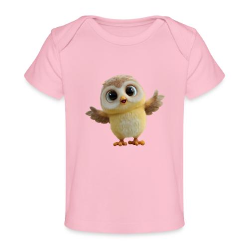Cute Cartoon Baby Owl with Wings Open - Baby Organic T-Shirt