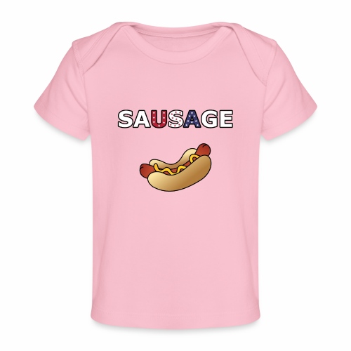 Patriotic BBQ Sausage - Baby Organic T-Shirt