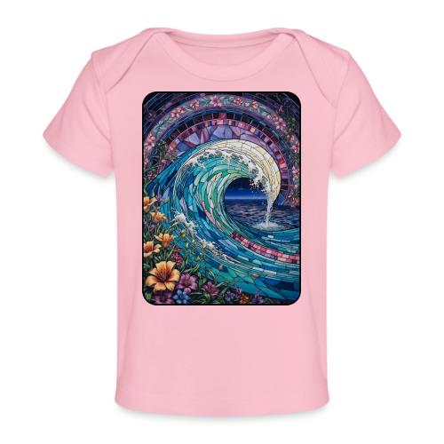 Stained Glass Wave - Baby Organic T-Shirt