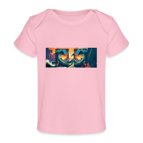 Vintage Sunrise Wave - Baby Organic T-Shirt