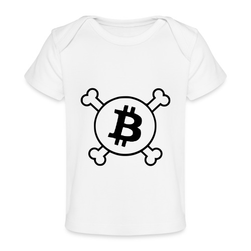 btc pirateflag jolly roger bitcoin pirate flag - Baby Organic T-Shirt
