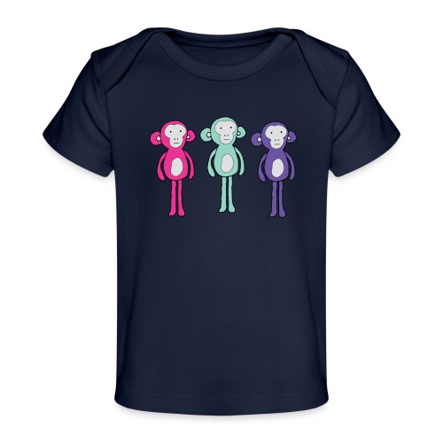Three chill monkeys - Baby Organic T-Shirt