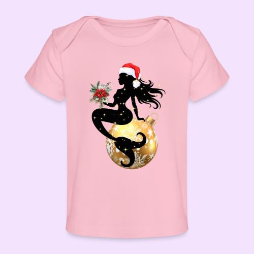 Merry Mermaid - Christmas Edition Design - Baby Organic T-Shirt