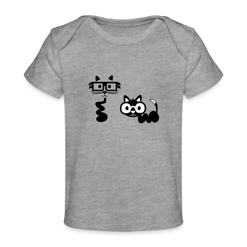 Big Eyed, Cute Alien Cats - Baby Organic T-Shirt