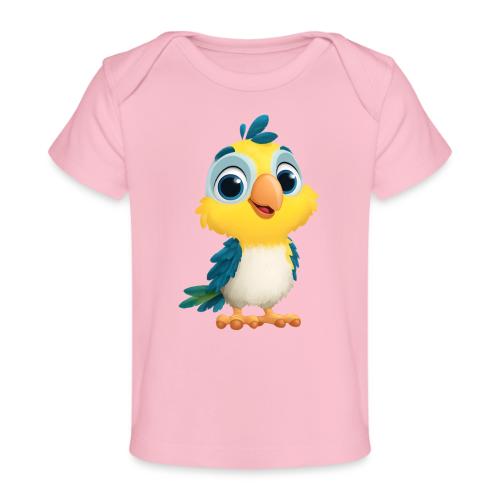 Playful Cartoon Parrot with Big Happy Eyes - Baby Organic T-Shirt