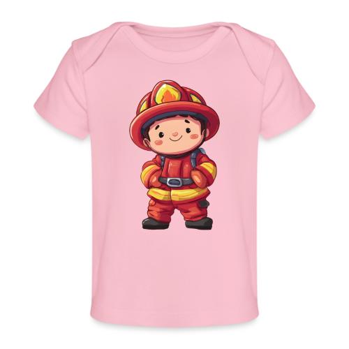 Friendly Firefighter Hero - Baby Organic T-Shirt