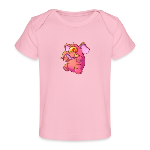 Pink elephant cyclops - Baby Organic T-Shirt