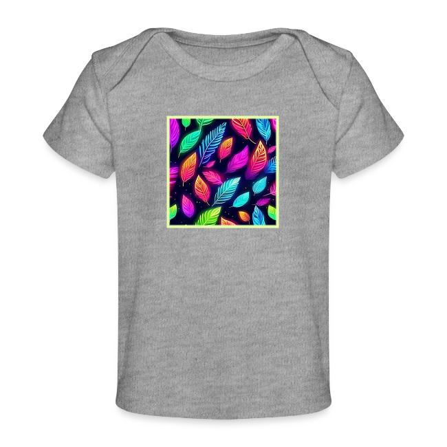 Neon Leaves in Vibrant Glow Art