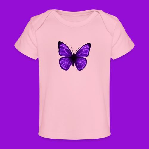 Neon Purple Butterfly - Baby Organic T-Shirt