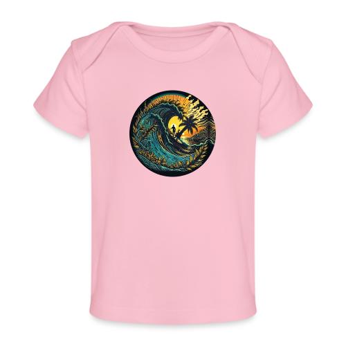 Sunrise Flower Barrel - Baby Organic T-Shirt