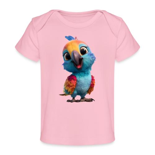 Colorful Cartoon Baby Parrot Design - Baby Organic T-Shirt
