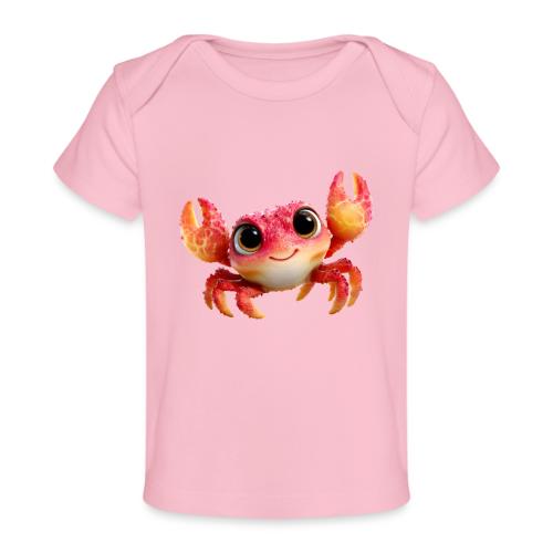 Cheerful Red Baby Crab Character - Baby Organic T-Shirt