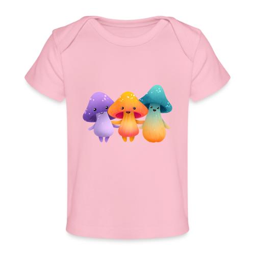 Cheerful Mushroom Friends - Baby Organic T-Shirt