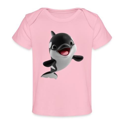Smiling Cartoon Baby Orca - Baby Organic T-Shirt