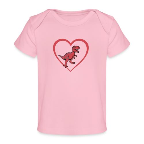 Colored Dinosaur Heart SVG, Valentine Dinosaur SVG - Baby Organic T-Shirt