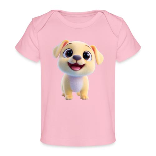 Playful 3D Baby Puppy Looking Up - Baby Organic T-Shirt