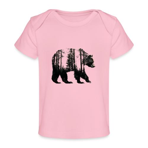 Evergreen Bear Silhouette - Baby Organic T-Shirt