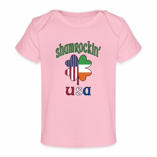 Shamrock USA Good Luck Four Leaf Clover St Paddy's - Baby Organic T-Shirt