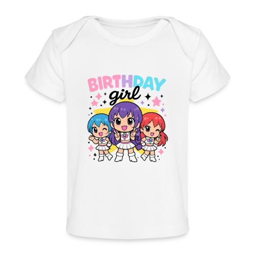 Cute Chibi Birthday Idol Girls - Baby Organic T-Shirt