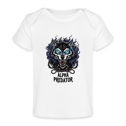 Alpha Predator Wolf Fierce Neon Eyes - Baby Organic T-Shirt
