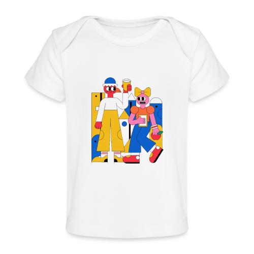 Bold Geometric Duo Pop Art - Baby Organic T-Shirt