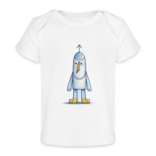 Funny Doodle Bird Character - Baby Organic T-Shirt