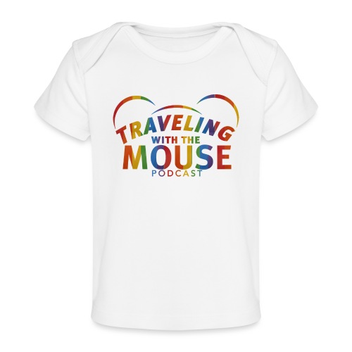 TravelingWithTheMouse logo transparent Rainbow Cr - Baby Organic T-Shirt