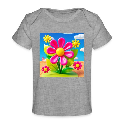 Pink Floral Peace | Sky & Nature Design - Baby Organic T-Shirt
