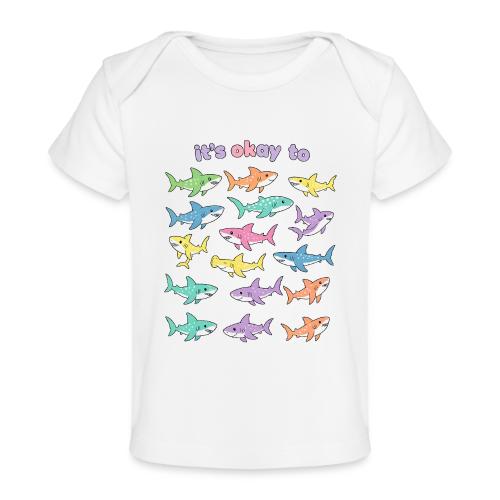 It’s Okay To – Cute Pastel Shark - Baby Organic T-Shirt