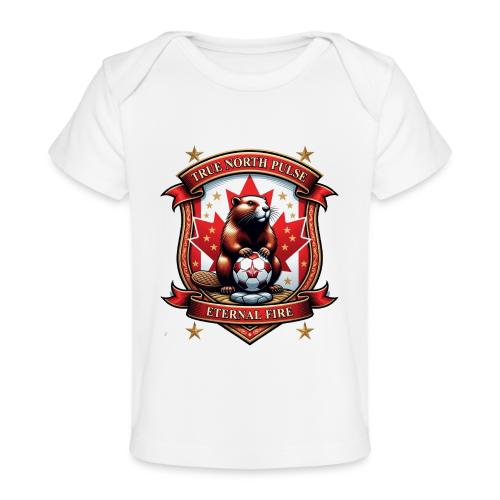Canada Beaver Crest T-Shirt, Pride Badge Gift - Baby Organic T-Shirt
