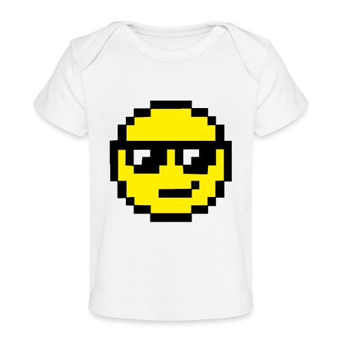 Pixel Smiley Yellow - Baby Organic T-Shirt