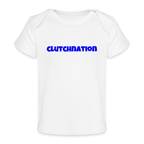 clutch nation blue luckiest font - Baby Organic T-Shirt