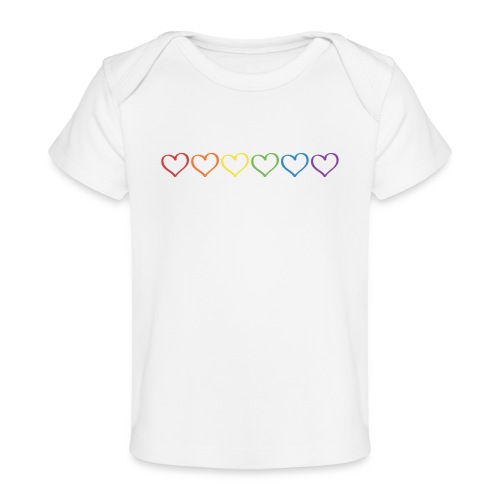 Pride Hearts Outline - Baby Organic T-Shirt