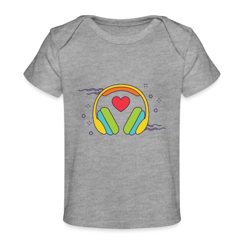 ❤️ + 🎧 - Baby Organic T-Shirt