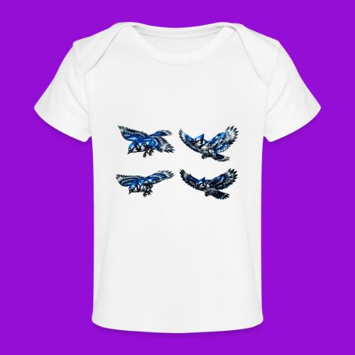 Silver Blue Jay Flight Stages - Baby Organic T-Shirt
