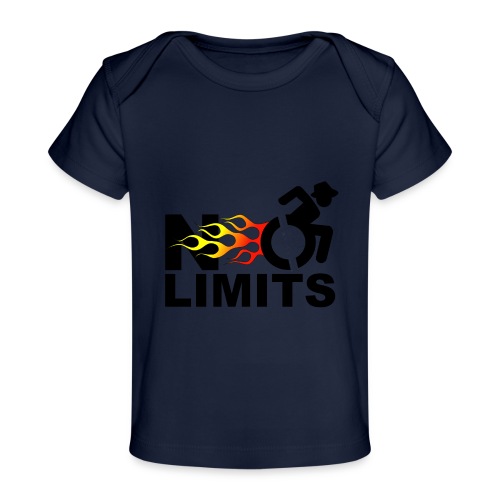 There are no limits when you're in a wheelchair - Baby Organic T-Shirt