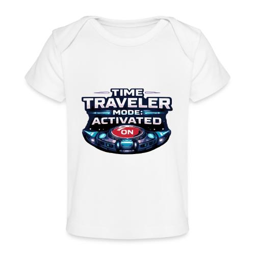 Time Traveler Mode – Futuristic Neon Sci-Fi Tee - Baby Organic T-Shirt