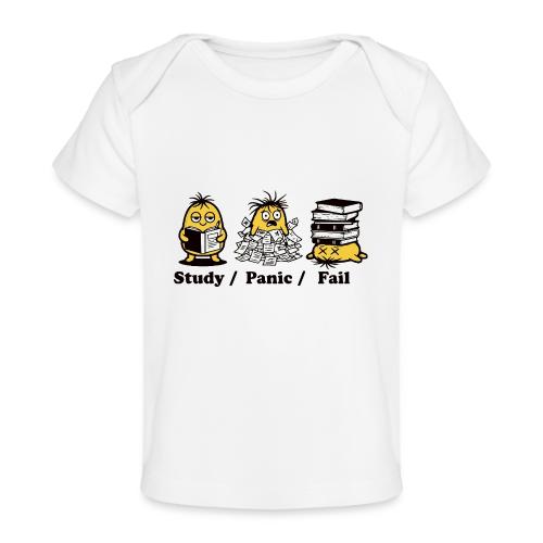 Funny Student Study Panic Fail Back To School - Baby Organic T-Shirt