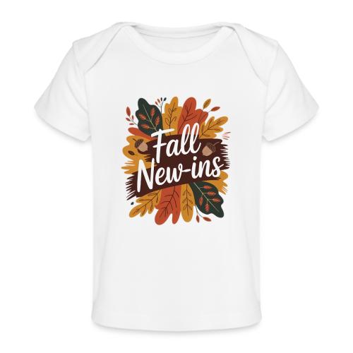 Fall New-Ins Autumn Leaves Acorn Seasonal Outfit - Baby Organic T-Shirt