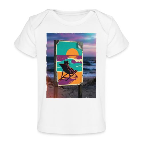 Sunset Cat Sign - Baby Organic T-Shirt