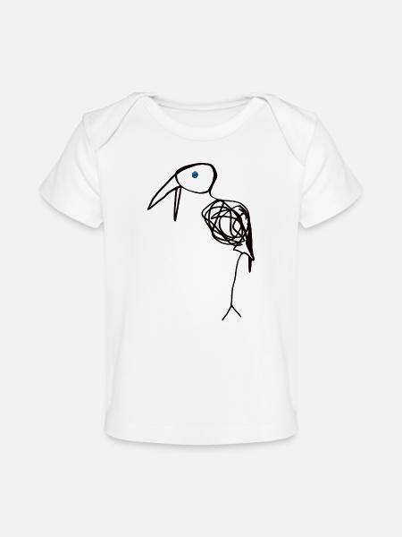 Mia's Bird - Baby Organic T-Shirt - white
