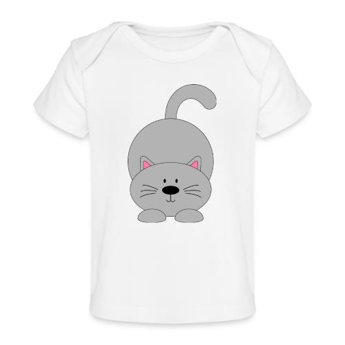 Lovely Grey Kitty - Soft Cozy Newborn Gift - Baby Organic T-Shirt