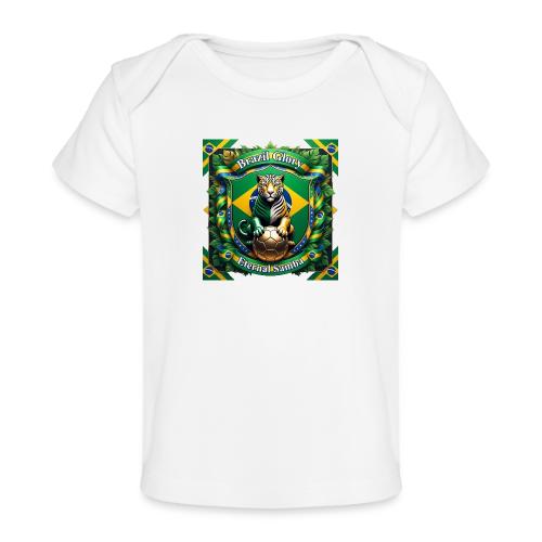 Brazil Jaguar Glory T-Shirt, Flag Pride Badge Gift - Baby Organic T-Shirt