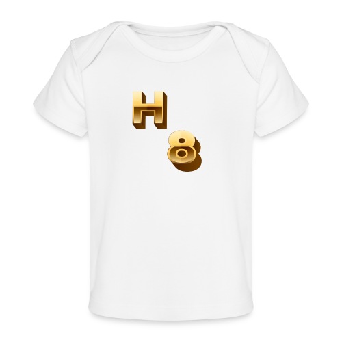 H 8 Letter & Number logo design - Baby Organic T-Shirt