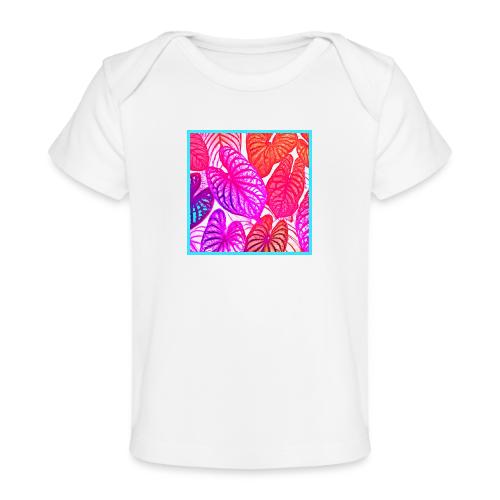 Color Burst Leaves Neon Elegance - Baby Organic T-Shirt
