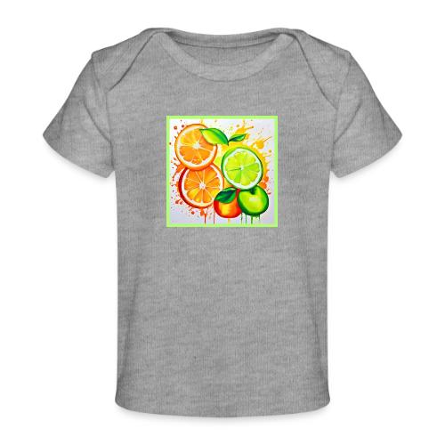 Neon Chaos Liquid Color Explosion - Baby Organic T-Shirt