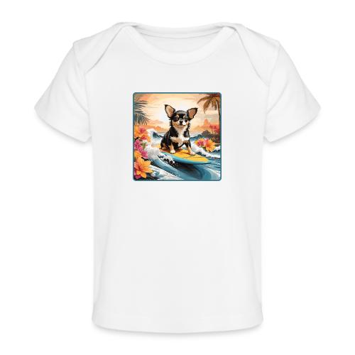 Surfing Chihuahua - Baby Organic T-Shirt
